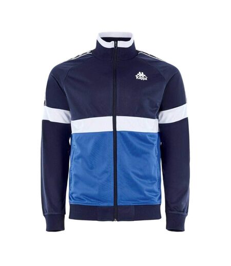 Mens Colour Block Regular Raglan Track Jacket Navy Kappa