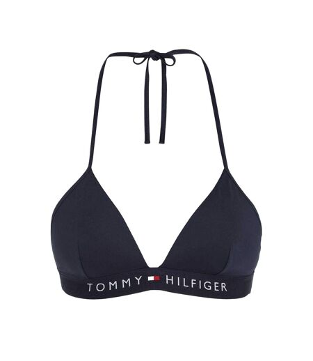 Haut De Maillot De Bain Motif/style Triangle Femme Rose Foncé Violet Tommy Hilfiger
