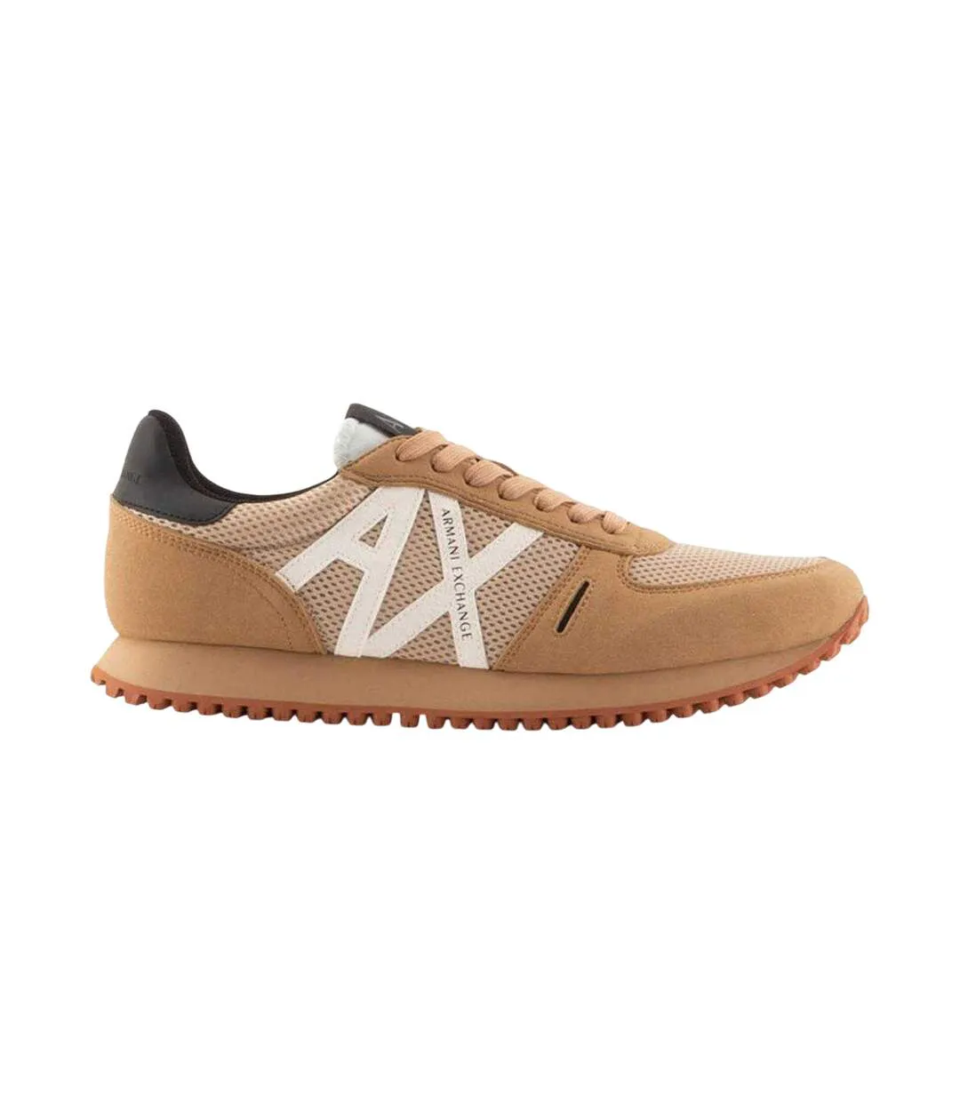 Mens Ax Suede Trainers Tan Armani Exchange-3