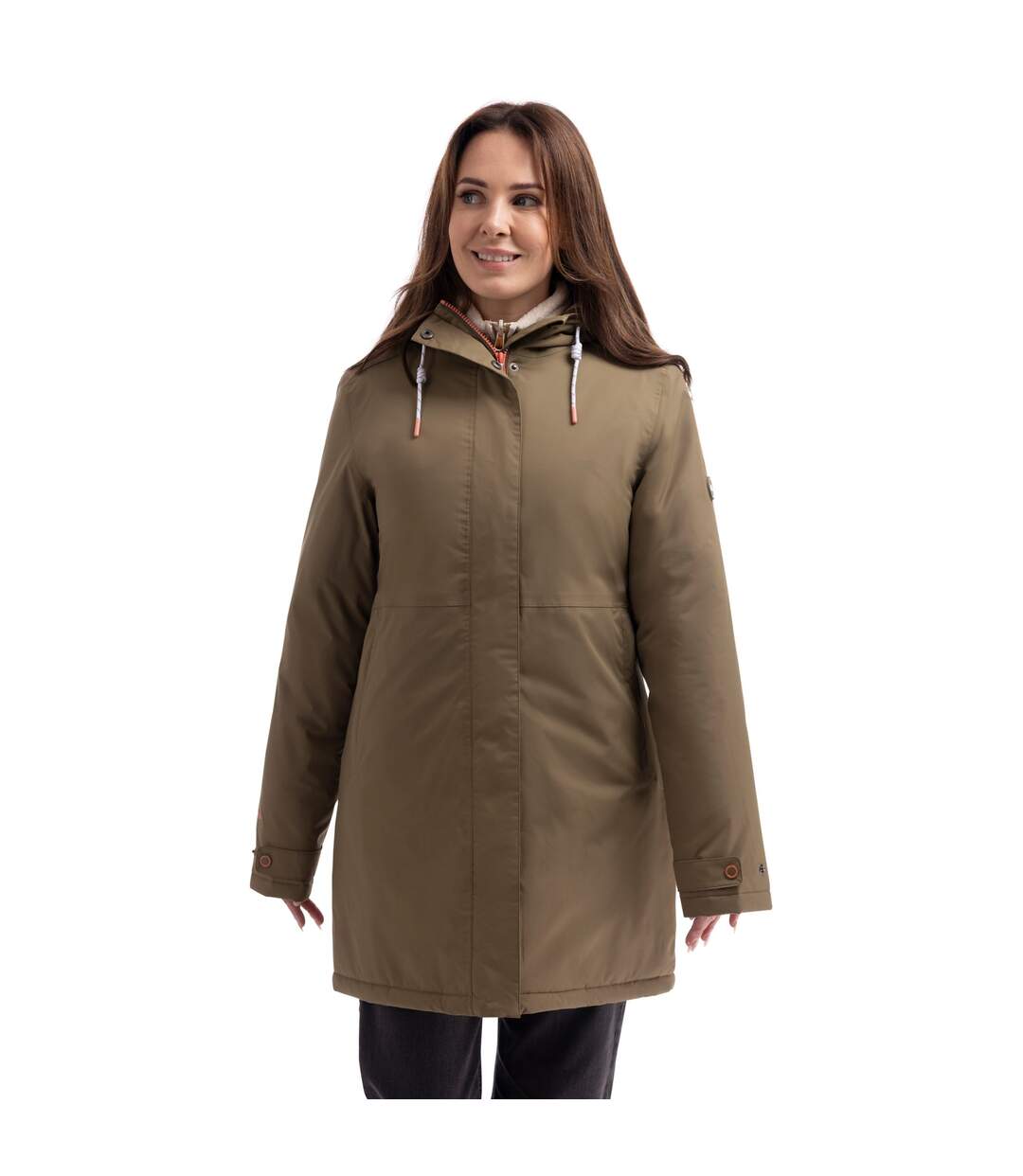 Womens/ladies Melissa Padded Waterproof Jacket Light Khaki Trespass-2