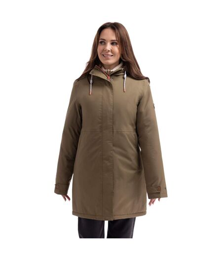 Womens/ladies Melissa Padded Waterproof Jacket Light Khaki Trespass