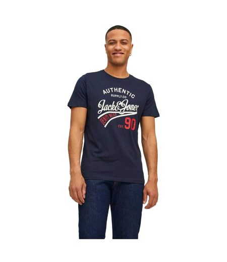 Lot De 3  T-shirts Ethan Homme Noir Blanc Bleu Marine Jack And Jones