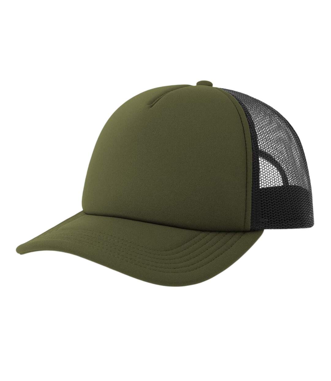 Casquette Trucker Motif/style 5 Panneaux Rapper-s Adulte Olive Noir Atlantis-1