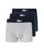 Lot de 3 boxers marine/bleu/gris homme lacoste 5h1803 - l-1
