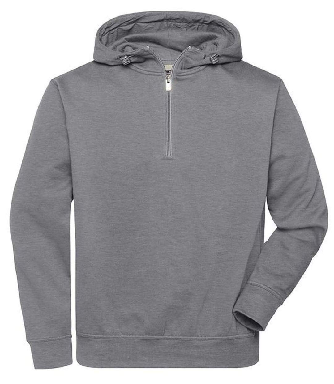 Sweat à capuche workwear - Unisexe - JN839 - gris clair mélange