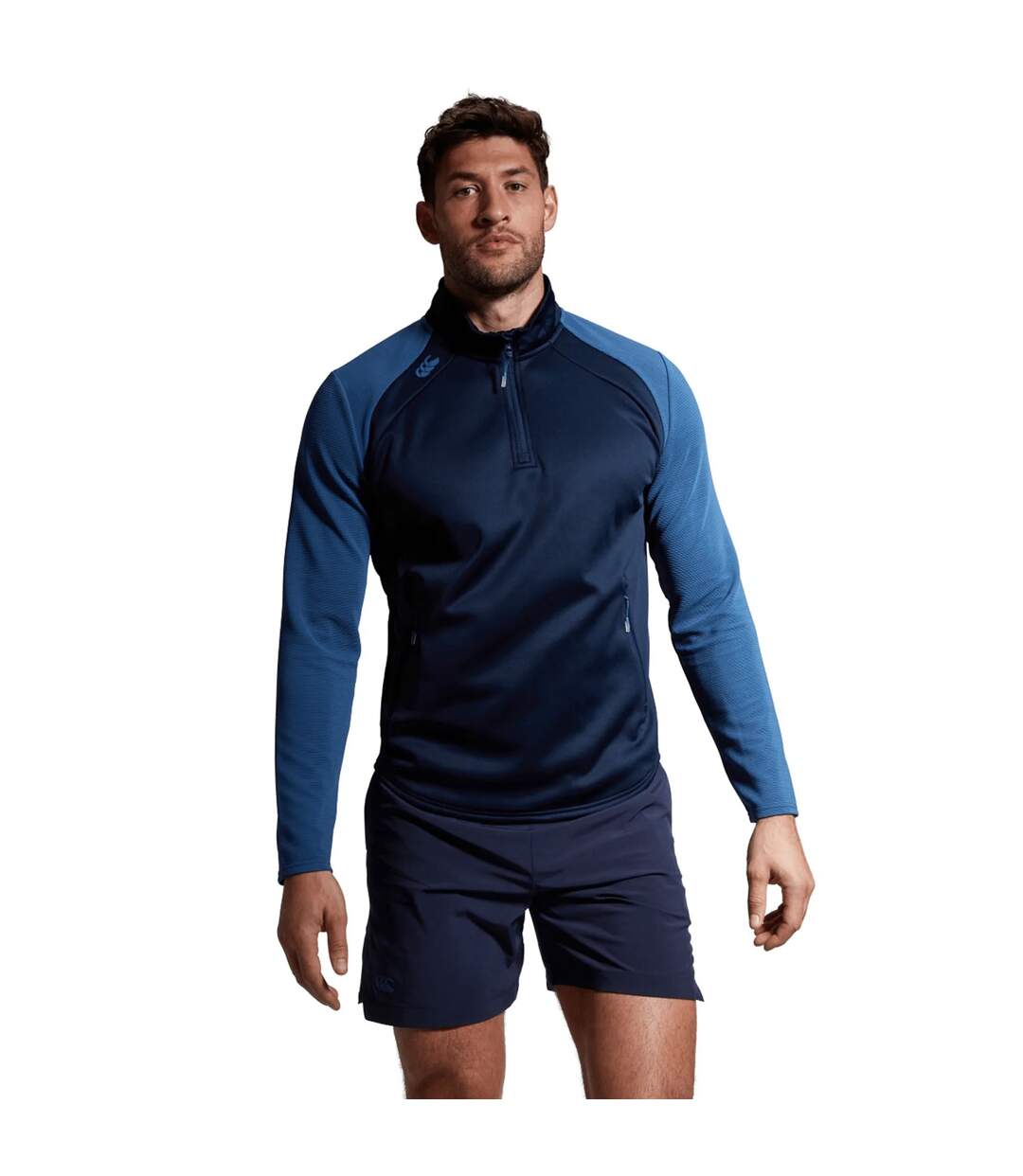 Unisex Adult Elite Quarter Zip Pullover Navy Canterbury-1