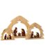 Crèche Sapin en Bois Ajourée 27cm Marron & Naturel-2