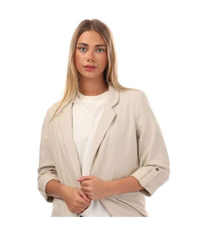 Womens/ladies Jesmilo Linen Blend Loose Blazer Natural Vero Moda