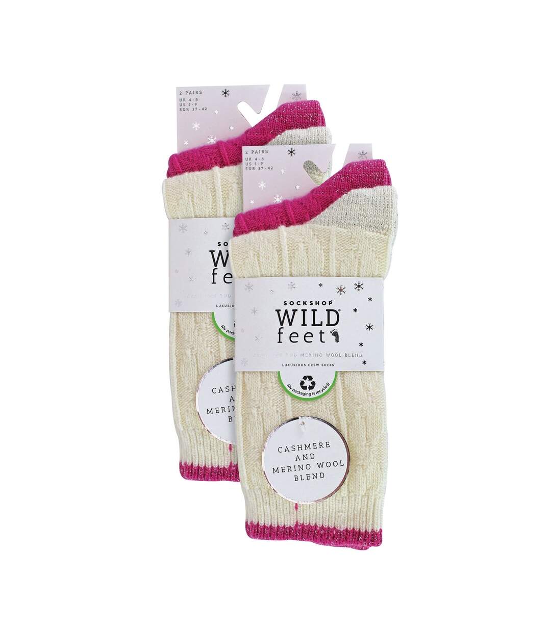 Wildfeet - 4 Paires Femme Chaussettes Paillettes Lurex Talon/Pointe Renforcés-2