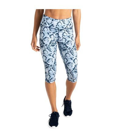 Womens/ladies Influential Ii Snake Print 3/4 Length Leggings Blue Regatta