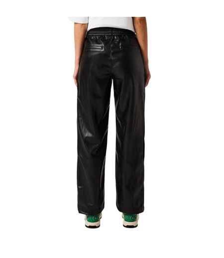Womens/ladies Popper Detail Relaxed Fit Tracksuit Bottoms Black Hugo