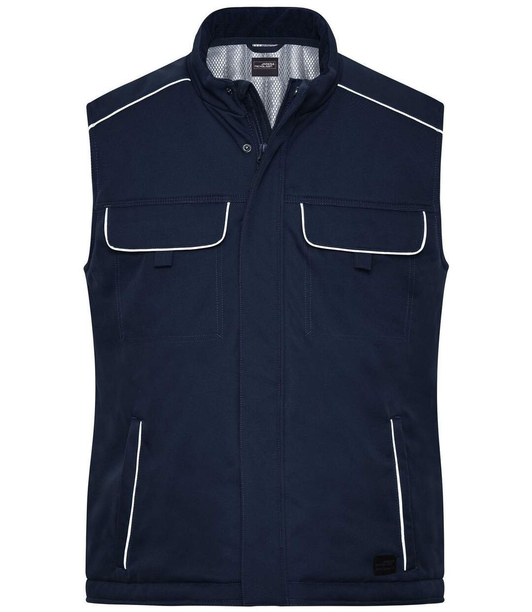 Gilet de travail rembourré softshell - JN885 - bleu marine