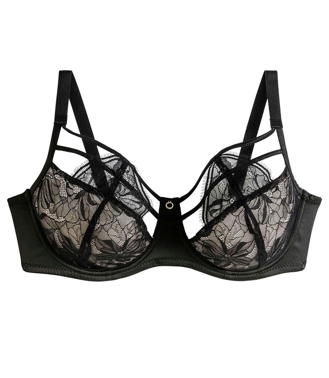 Soutien-gorge à armatures grand maintien noir Dédale