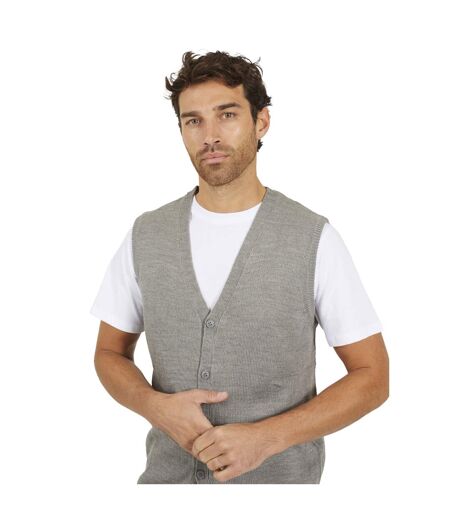 Gilet Homme Gris Pâle Chiné Brave Soul