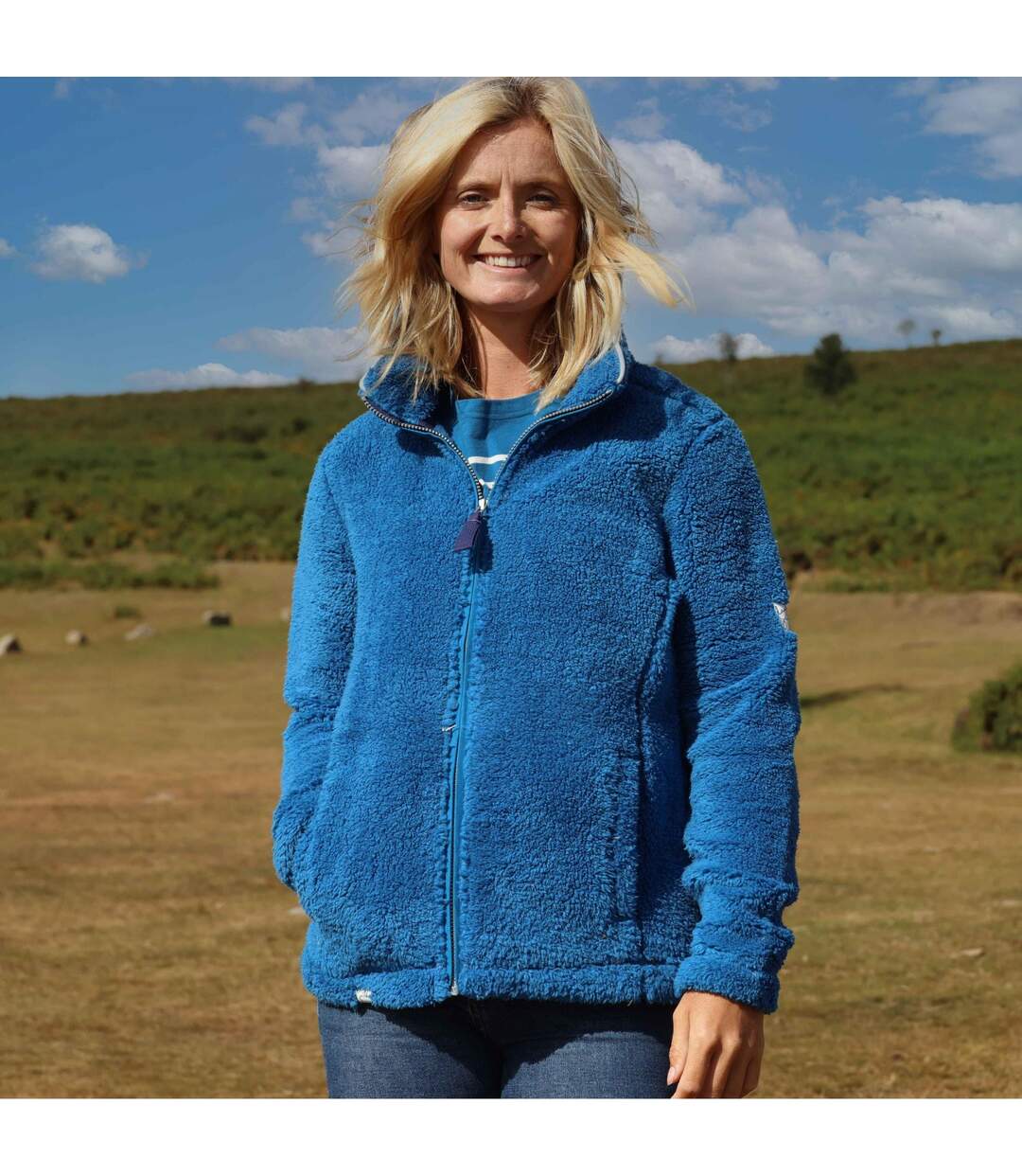 Veste Polaire Femme Bleu Sarcelle Lazy Jacks-2