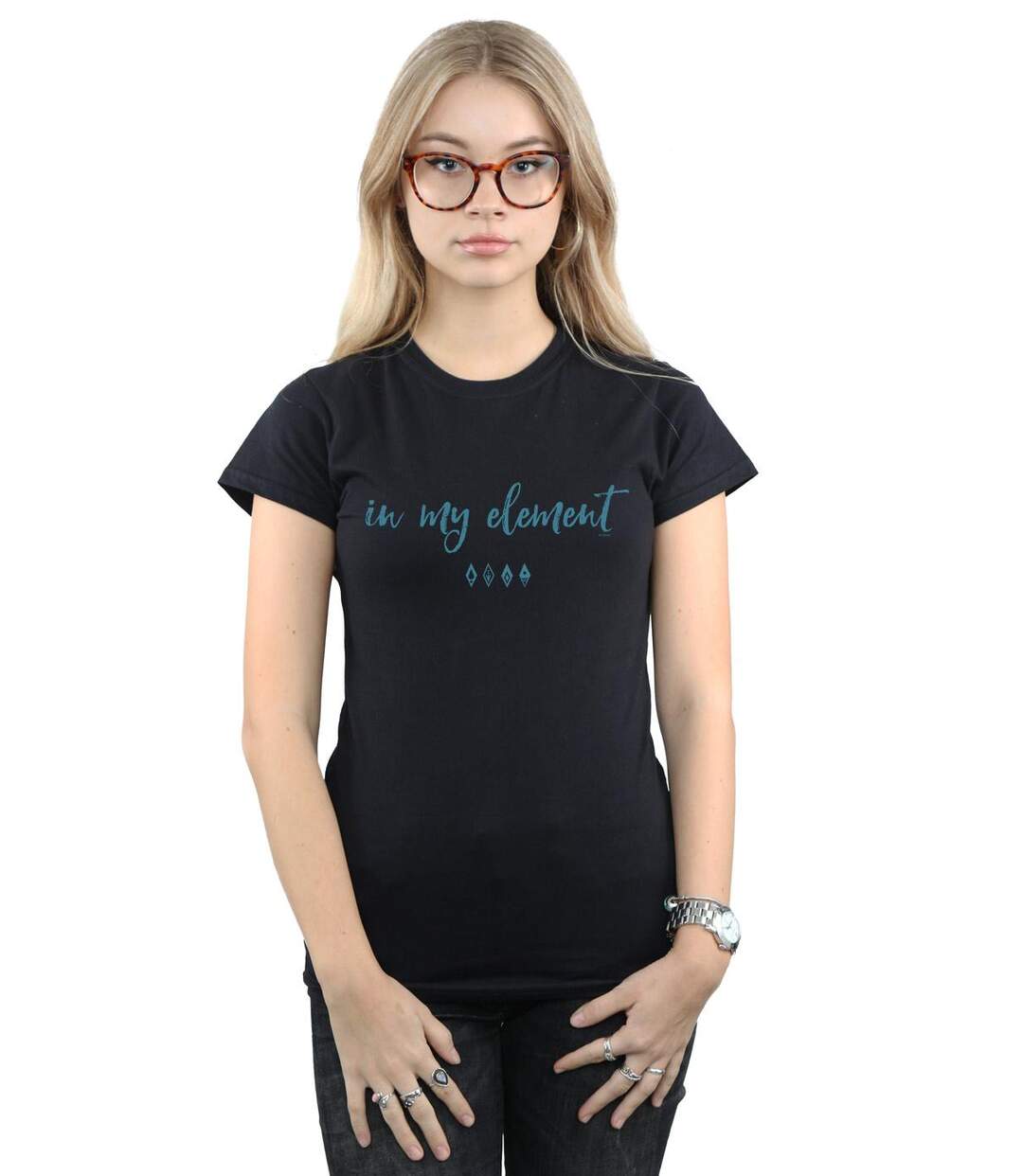 Disney T-shirt en coton Femme/Femme Frozen 2 In My Element (Noir) - UTBI21784-2