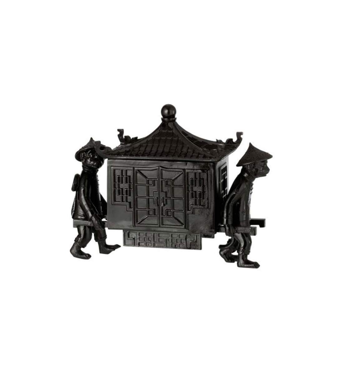 Statuette Déco Singe Temple Orient 27cm Noir-1