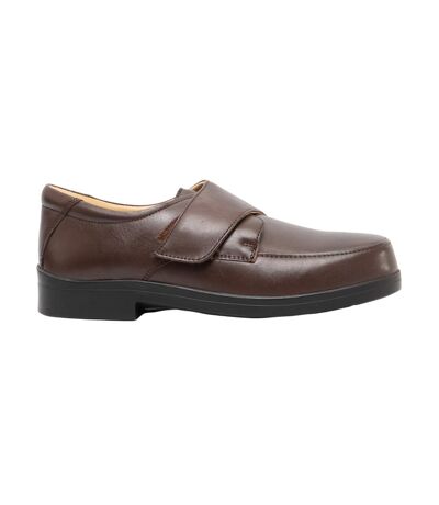 Roamers Mens Extra Wide Fitting Touch Fastening Casual Shoes (Brown) - UTDF123