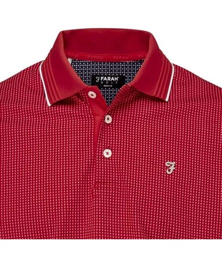 Polo ferris homme bordeaux / blanc Farah