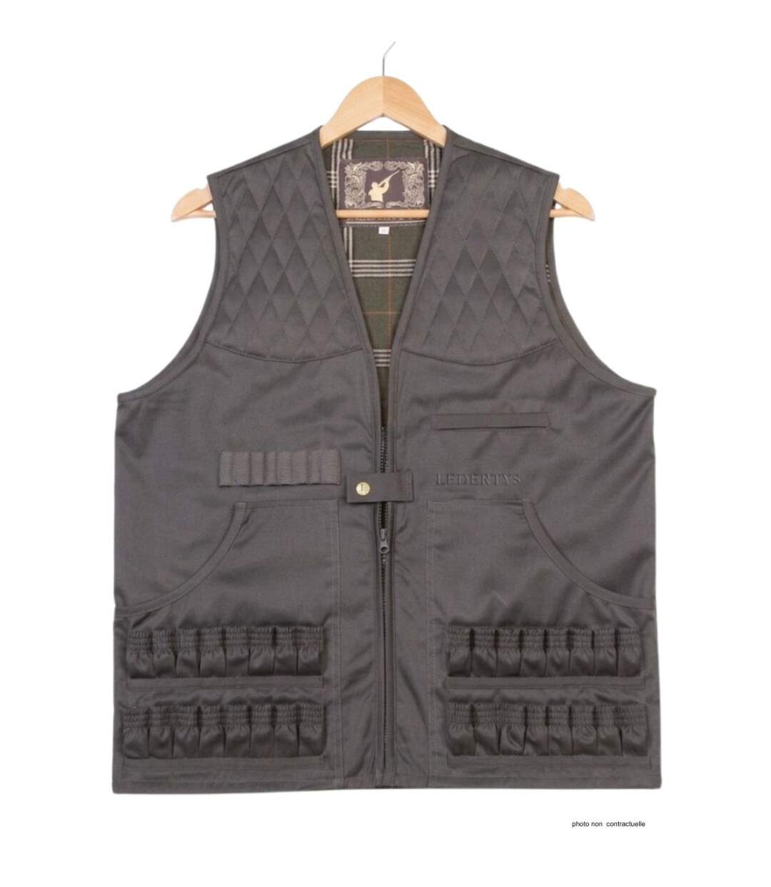 Gilet de Chasse LEDERTYS Spécial Munitions LY0204 – Cartouchière Haute Capacité, Carnier et Épaules Matelassées-2