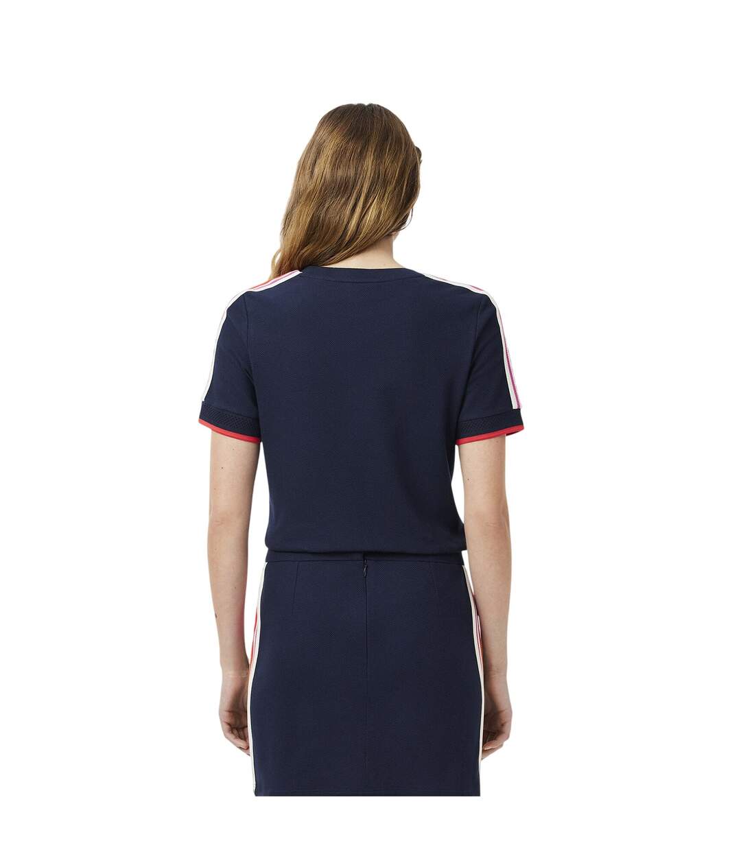 T-shirt Motif/style Badge Femme Bleu Marine Foncé Lacoste-3
