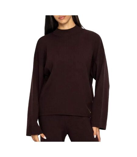 Sweat marron foncé femme soul studio knitwear