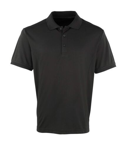 Premier Mens Coolchecker Pique Short Sleeve Polo T-Shirt (Neon Green) - UTRW4401