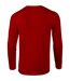 Gildan Pack of 5 Mens Soft Style Long Sleeve T-Shirt  (Red) - UTBC4808