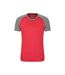 Mountain Warehouse Mens Endurance Breathable T-Shirt (Red/Gray)