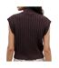 Gilet sans manches maille femme marron vero moda  highneck-2
