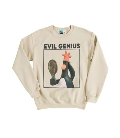 Sweat Motif Feathers Mcgraw Evil Genius Adulte Beige Wallace And Gromit