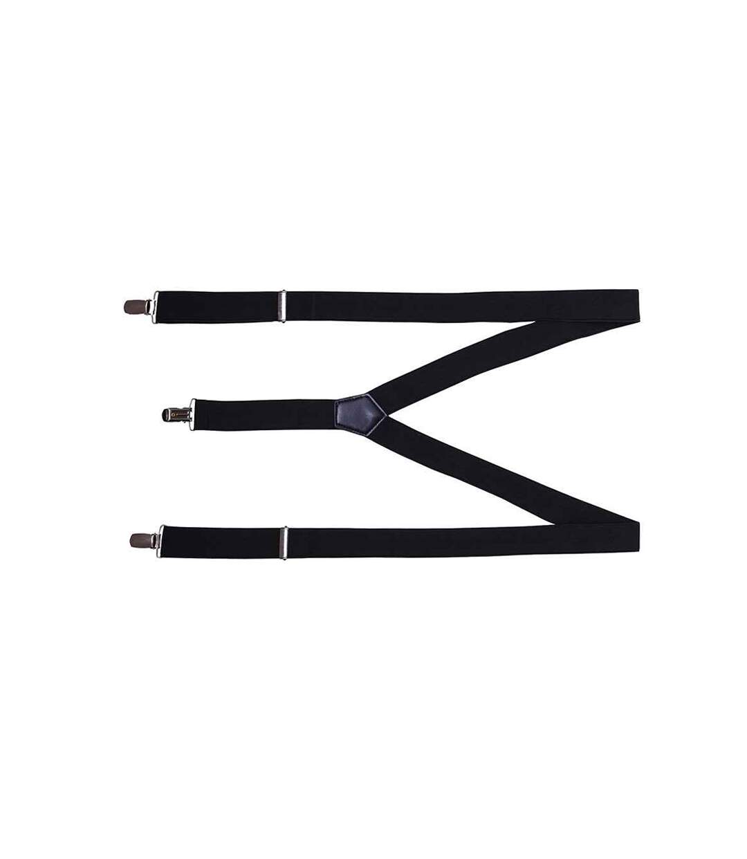 Mens Clip On Braces One Size Black Premier-3