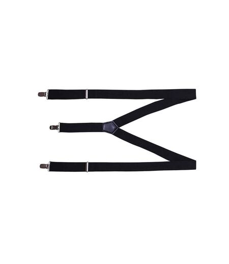 Mens Clip On Braces One Size Black Premier