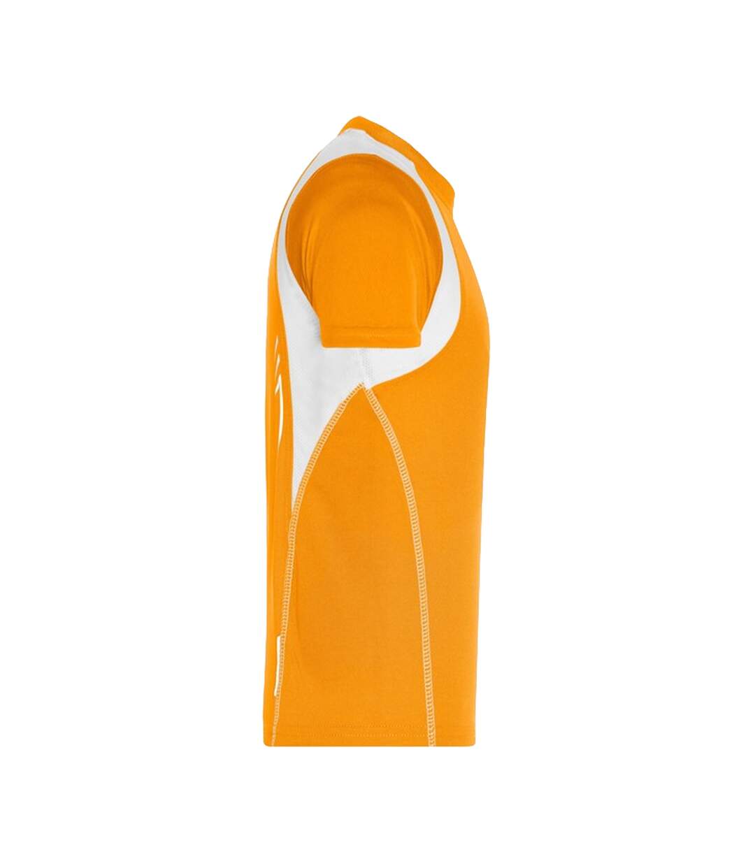 T-shirt Course À Pied Homme Orange Blanc James And Nicholson-3