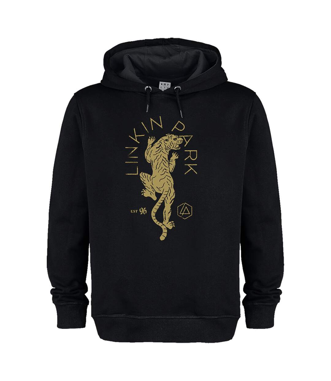 Unisex Adult Tiger Linkin Park Hoodie Black Amplified-1