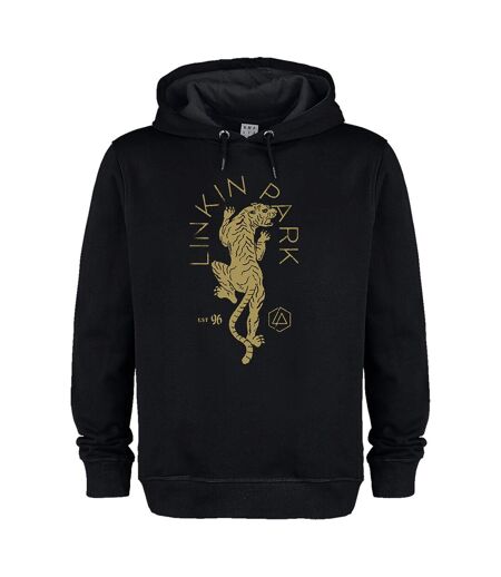 Unisex Adult Tiger Linkin Park Hoodie Black Amplified