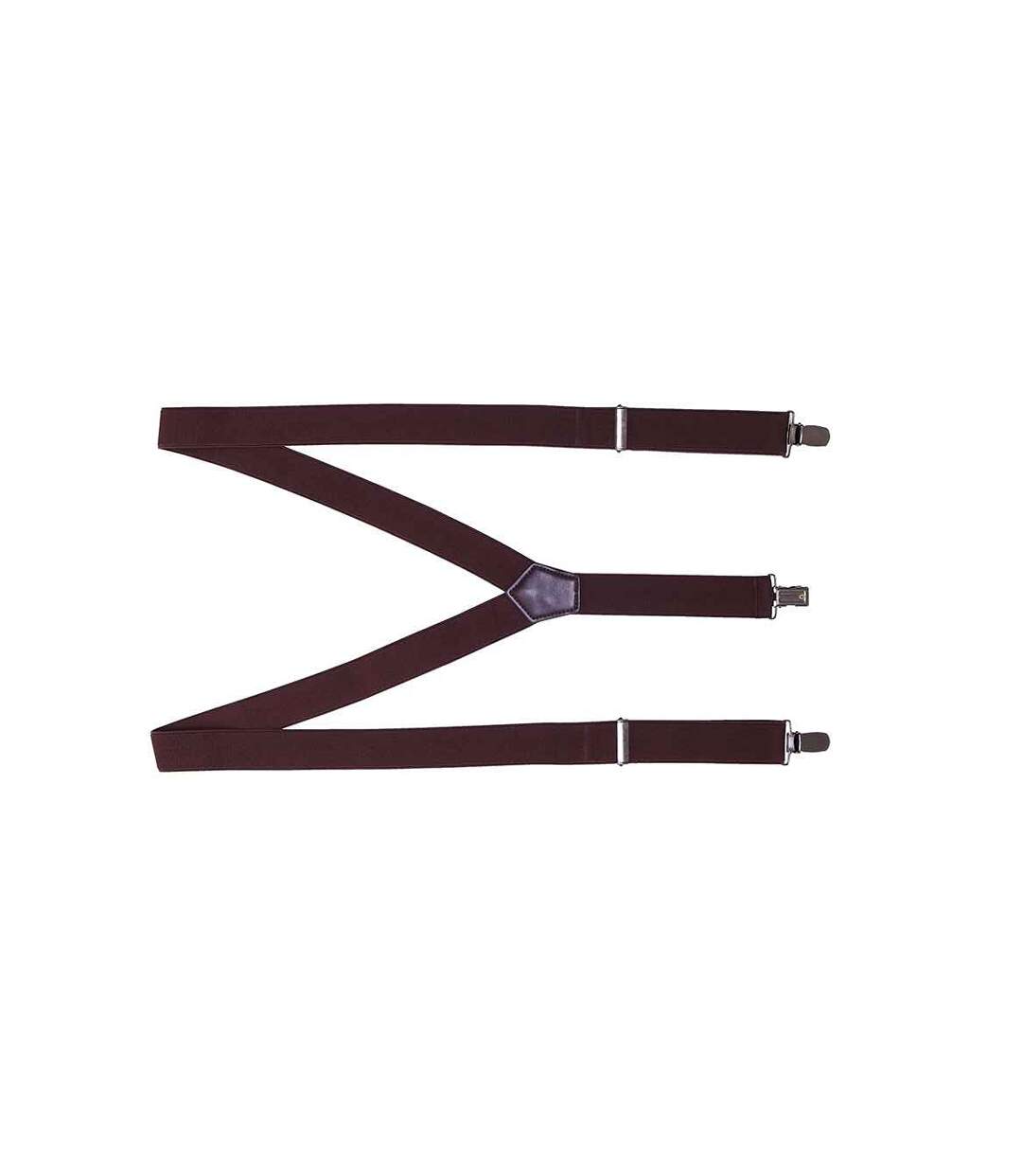 Mens Clip On Braces One Size Brown Premier-2