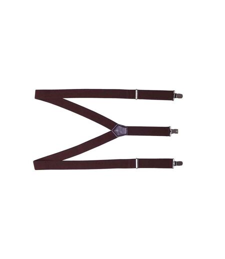Mens Clip On Braces One Size Brown Premier