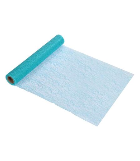 Chemin de Table Jetable Effet Maille 30cmx5m Bleu
