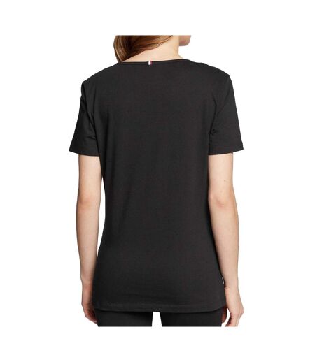 T-shirt noir femme le coq sportif ess tee ss col