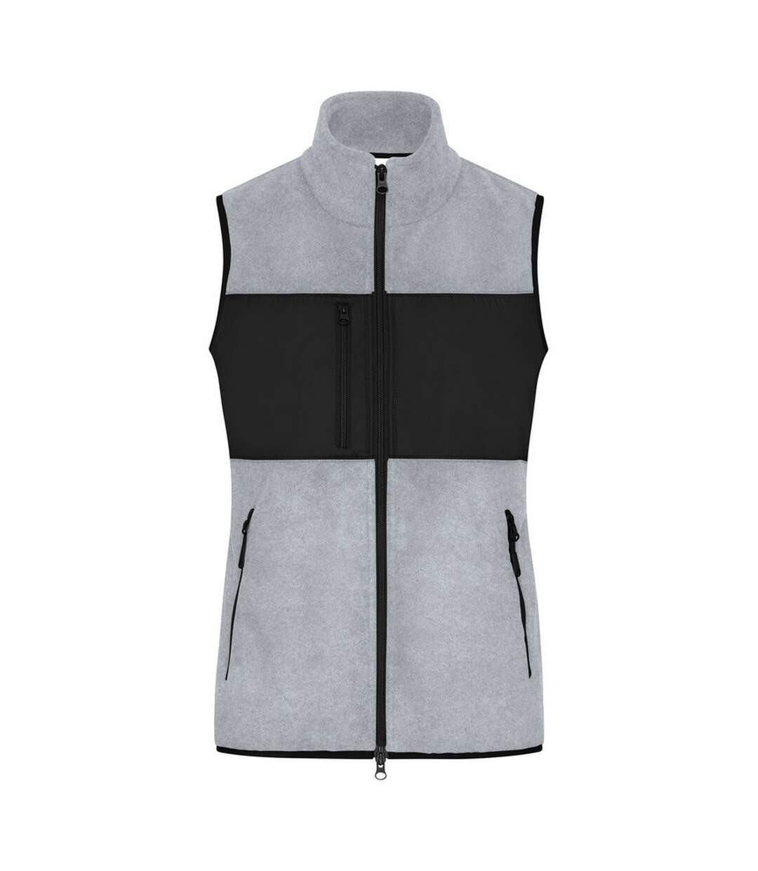 Veste Sans Manches Femme Gris Clair Chiné Noir James And Nicholson-1