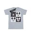 Disney Femme/Les femmes Mickey Mouse Smiling Squares Cotton Boyfriend T-Shirt (Gris sportif) - UTBI35998-1