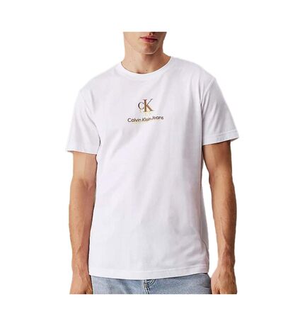 T-shirt blanc homme calvin klein jeans shadow - 3xl