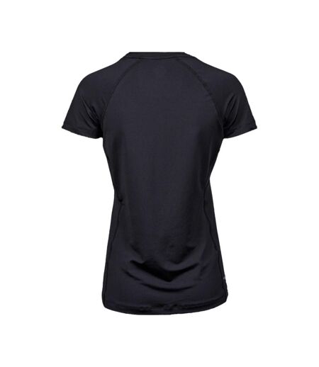 Womens/ladies Cooldry T-shirt Black Tee Jays