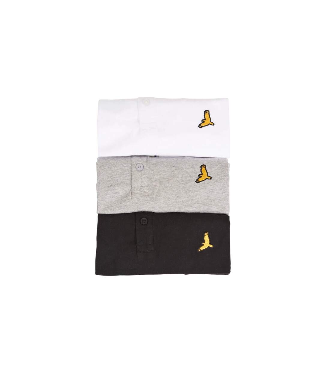 Polos Manches Courtes Homme Blanc Noir Gris Chiné Brave Soul-3