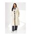 Womens/ladies belted wrap longline coat ivory Principles