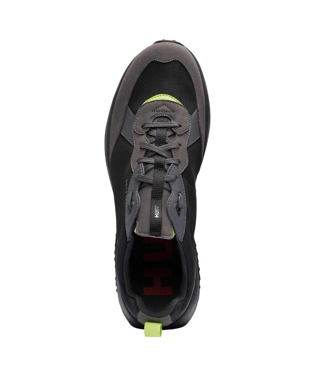Mens Kane Runn Textile Lace Up Shoes Black Hugo-3