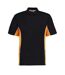 GAMEGEAR Mens Track Polycotton Pique Polo Shirt (Black/Gold)
