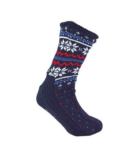 Mens Winter Warm Christmas Fairisle Pattern Bootie Socks