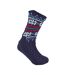 Mens Winter Warm Christmas Fairisle Pattern Bootie Socks-1